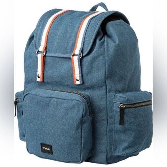 RVCA Denim Backpack Vintage Primo Flap EUC - Picture 1 of 8
